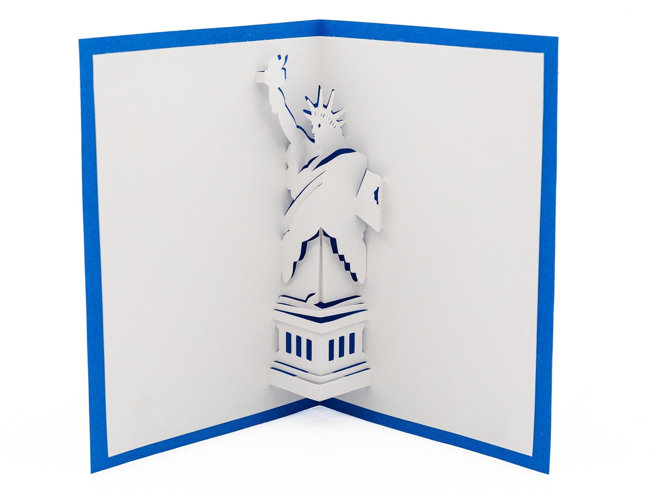 Statue of Liberty 3D Pop Up Card | NYC Skyline Art | Patriotic Keepsake | Handmade Symbol of Freedom | Birthday Greeting | Iconic Landmark