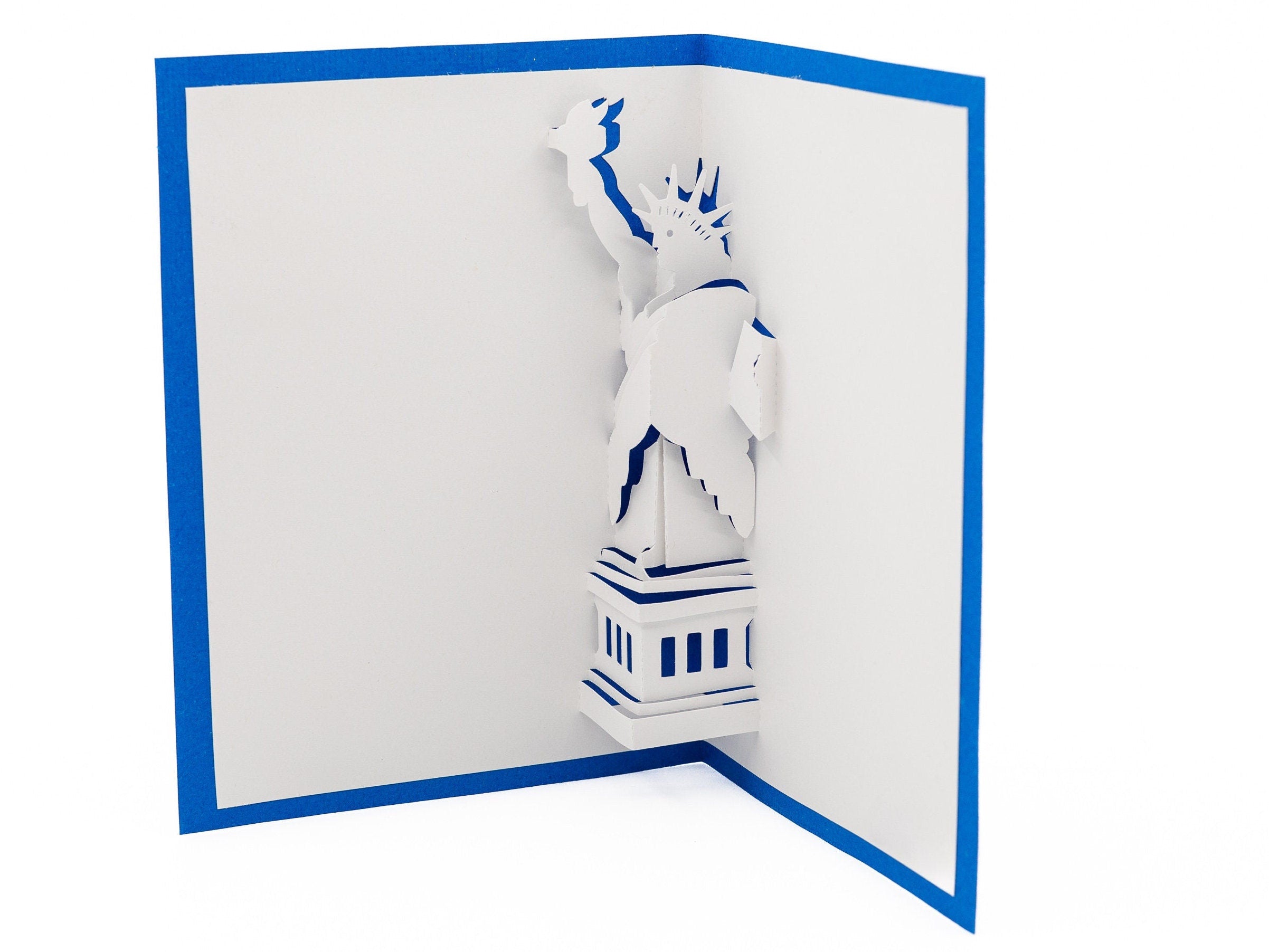 Statue of Liberty 3D Pop Up Card | NYC Skyline Art | Patriotic Keepsake | Handmade Symbol of Freedom | Birthday Greeting | Iconic Landmark