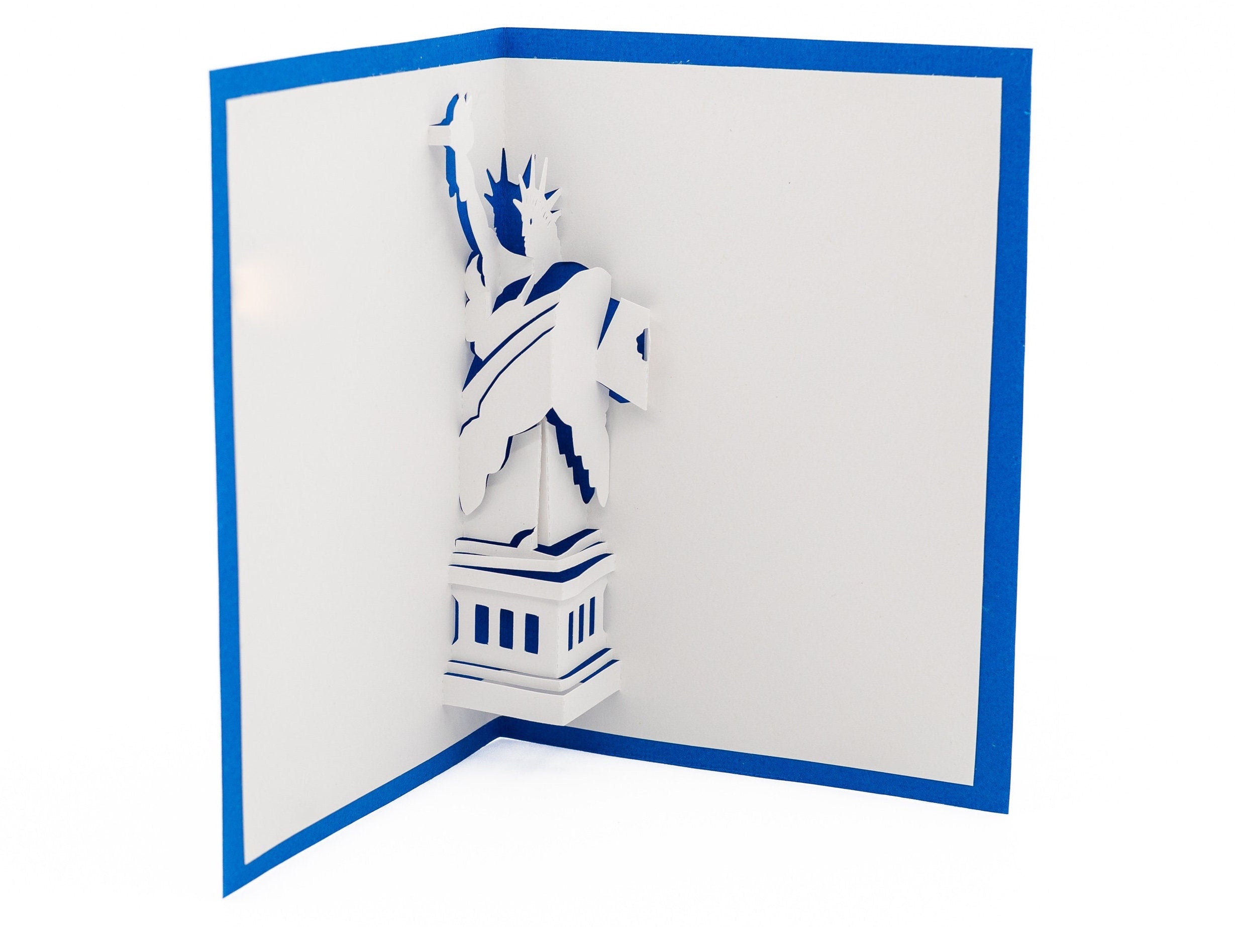 Statue of Liberty 3D Pop Up Card | NYC Skyline Art | Patriotic Keepsake | Handmade Symbol of Freedom | Birthday Greeting | Iconic Landmark