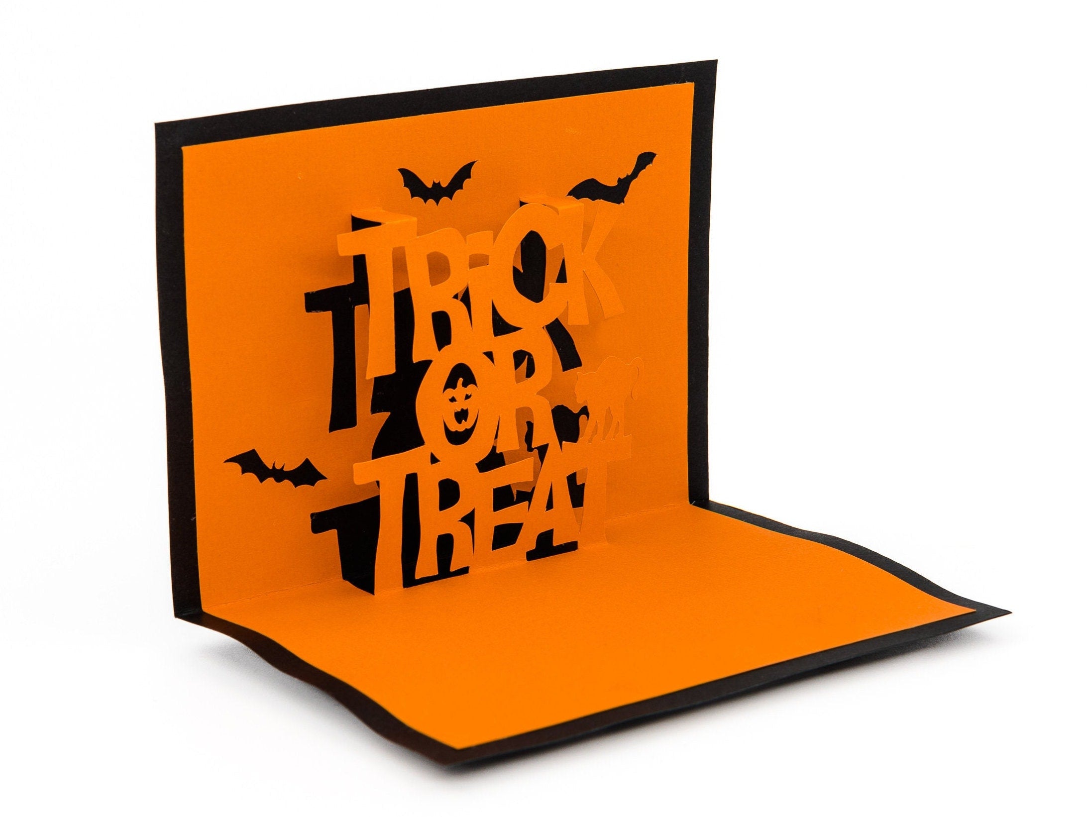 Trick Or Treat 3D Pop Up Card | Cute and Spooky Custom Card | Halloween Greeting Card | Handmade Gift | Unique Keepsake | Spooky Season Gift