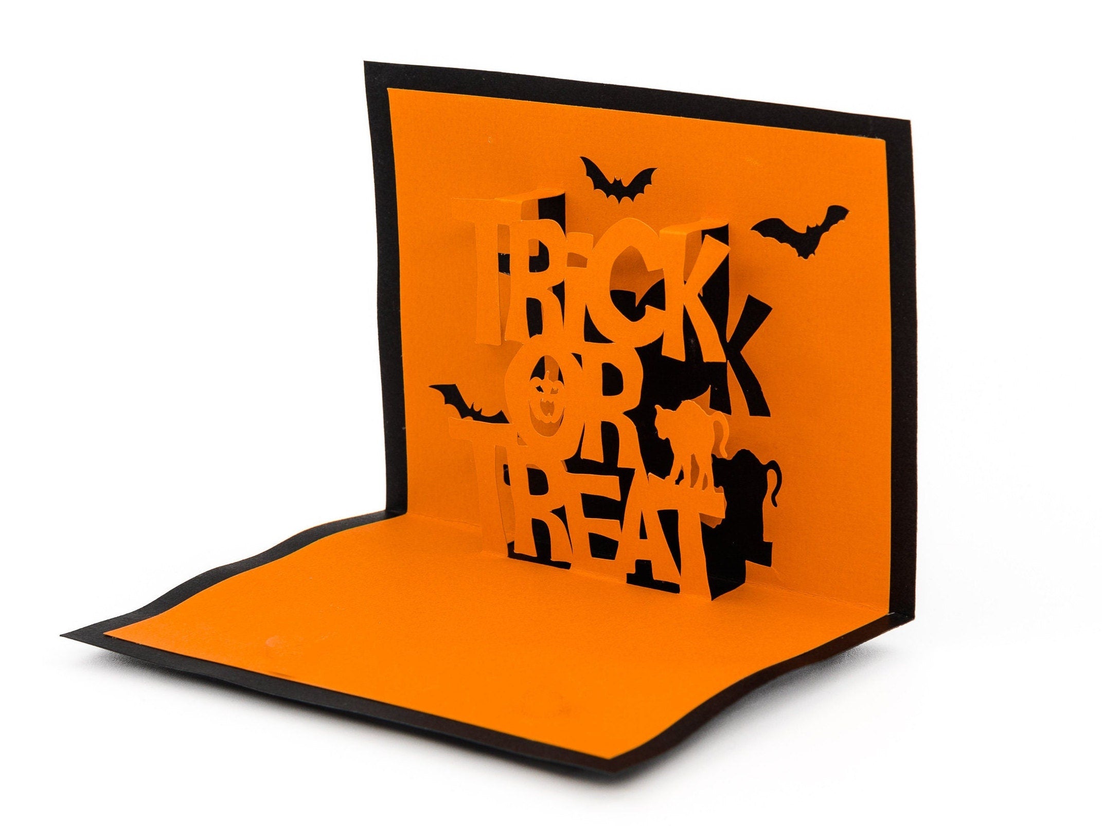 Trick Or Treat 3D Pop Up Card | Cute and Spooky Custom Card | Halloween Greeting Card | Handmade Gift | Unique Keepsake | Spooky Season Gift