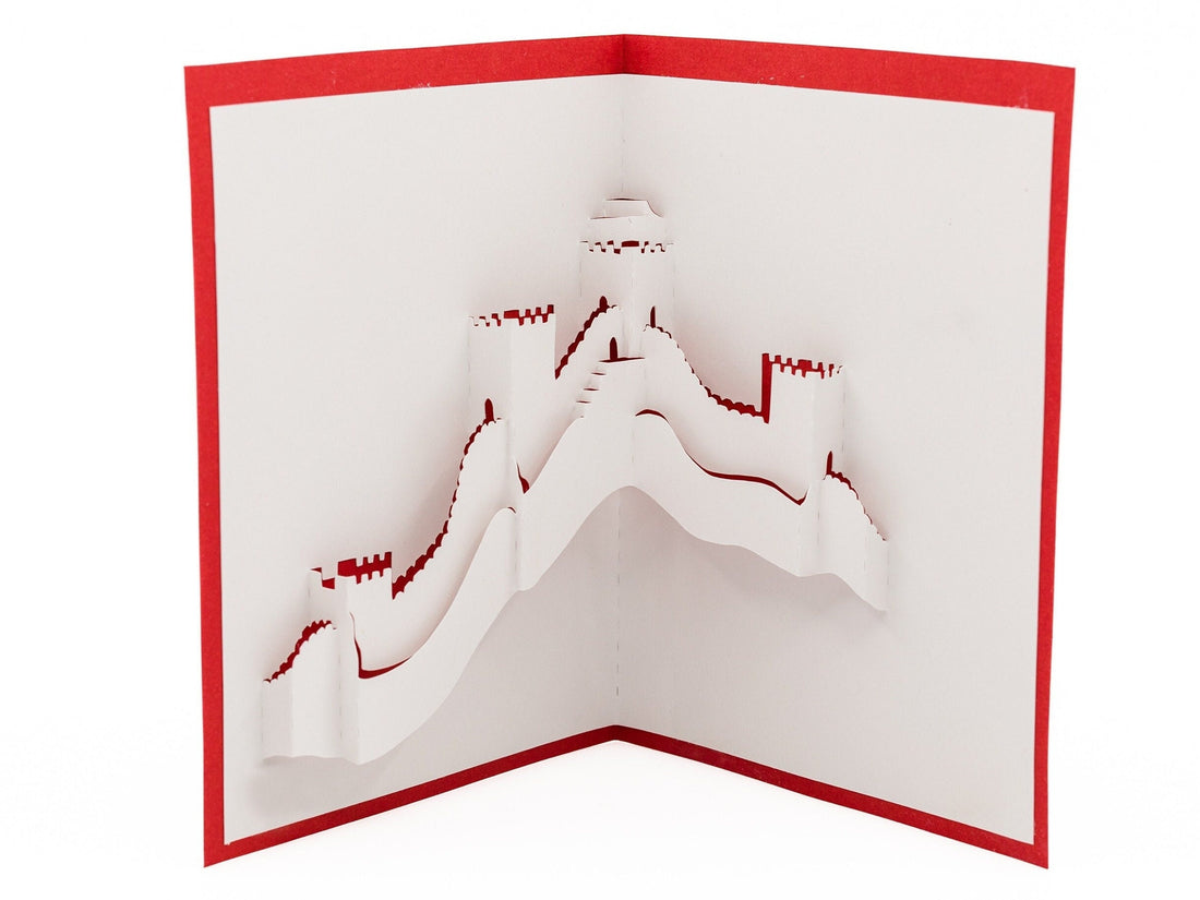 Great Wall of China 3D Pop Up Card: Iconic Landmark Art & Unique Travel Souvenir and Birthday Gift