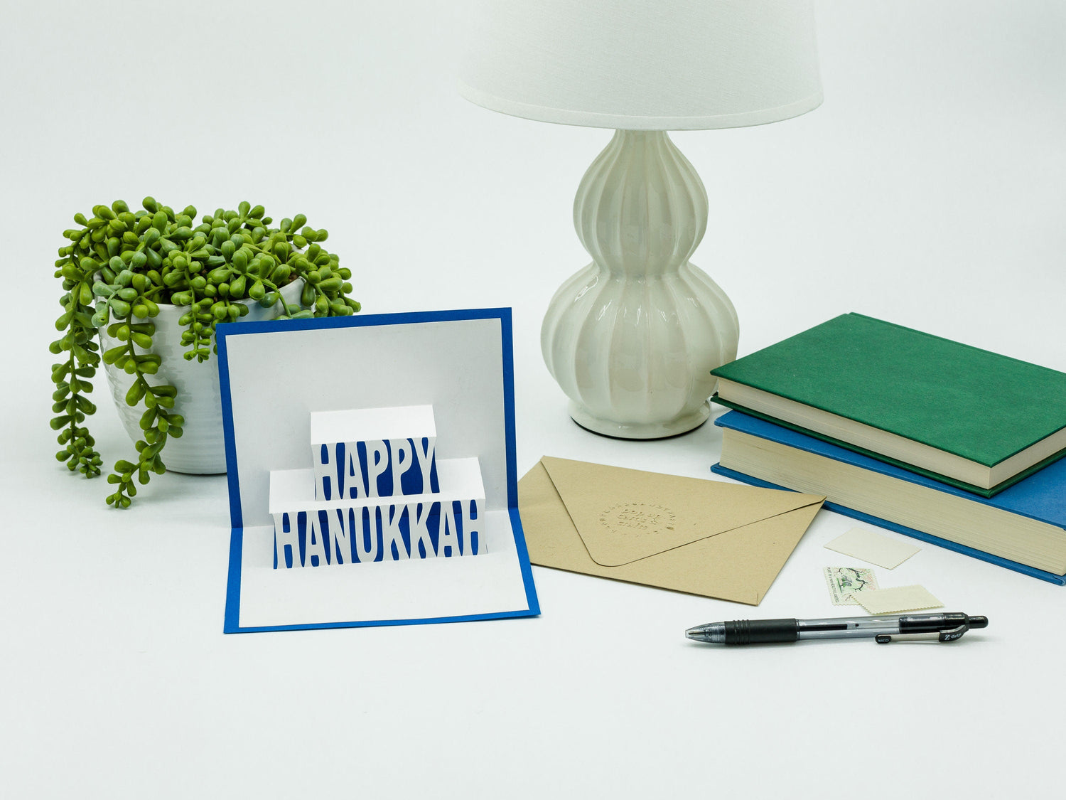 Bulk Set of 12 Happy Hanukkah Pop Up 3D Greeting Card